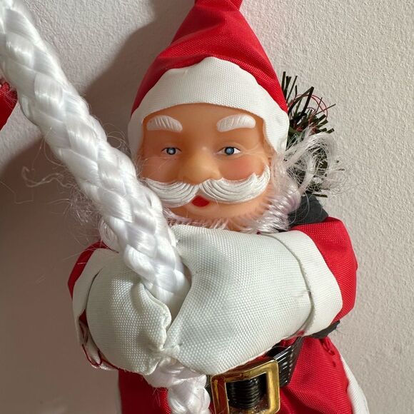 Santa rope climbing garland 2 ropes large figures backpacks traditional holidays - Picture 3 of 6
